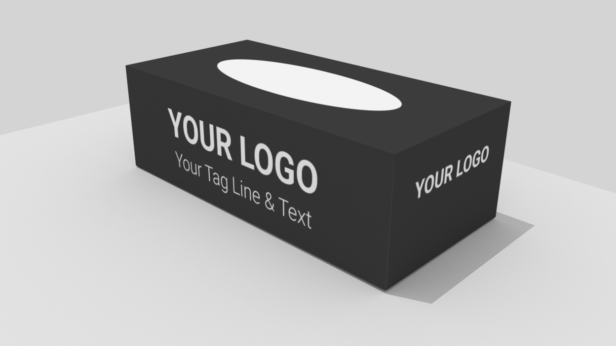 FFacial Tissue Box with your organization name on02